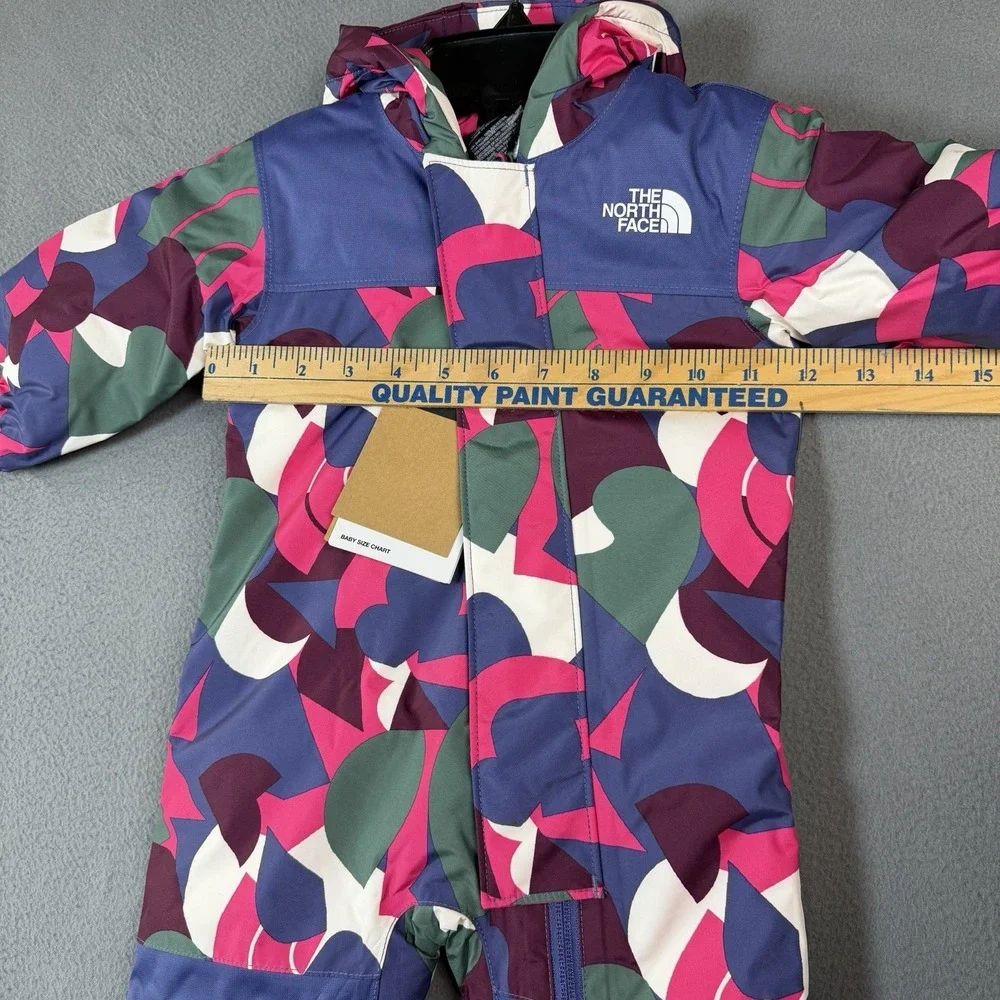 The North Face Baby Freedom Snow Suit Mr Pink Big Abstract 3-6 Months Waterproof